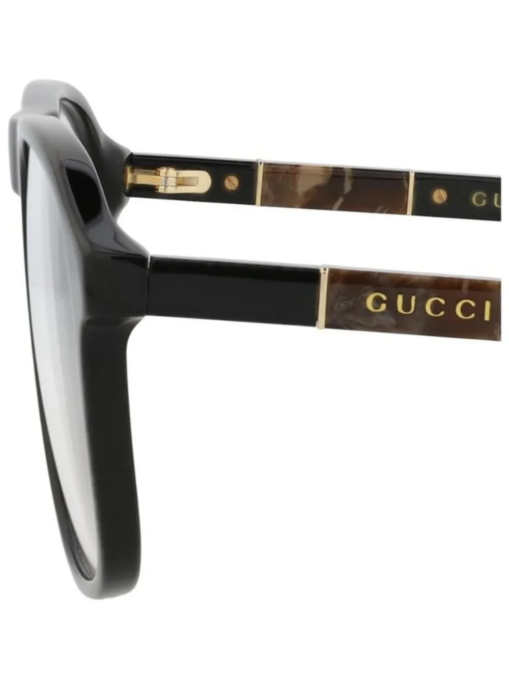 New Gucci Mens Aviator Black Black Transparent Fashion Designer Eyeglasses